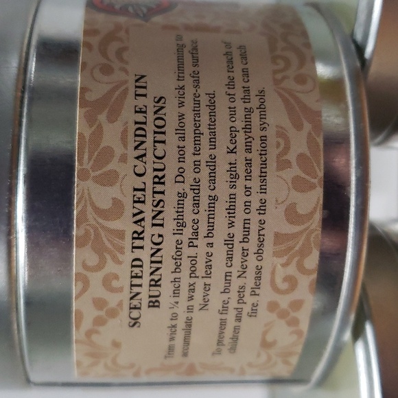 Karma. Set of 3 Candles; Tin Containers; Patchouli, Sandalwood & Jasmine. NWT - Picture 9 of 12
